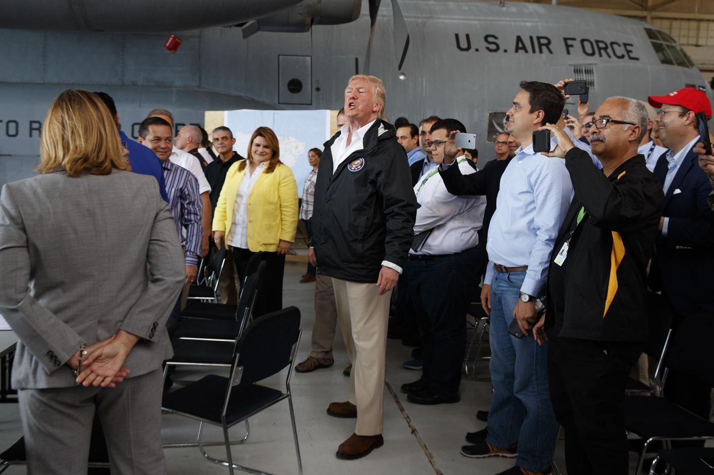 Trump, San Juan, Puerto Rico - 03 Oct 2017