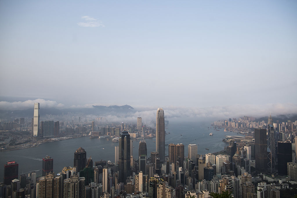 Hong Kong Skyline As China Traders Flee to City In Record Stock-Buying Streak