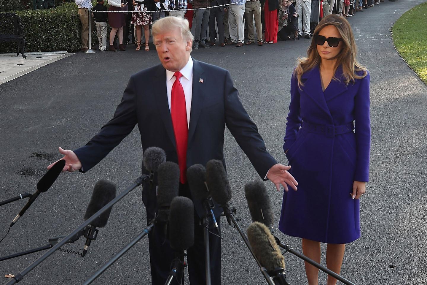 President And Mrs Trump Depart White House For 11-Day Trip To Asia