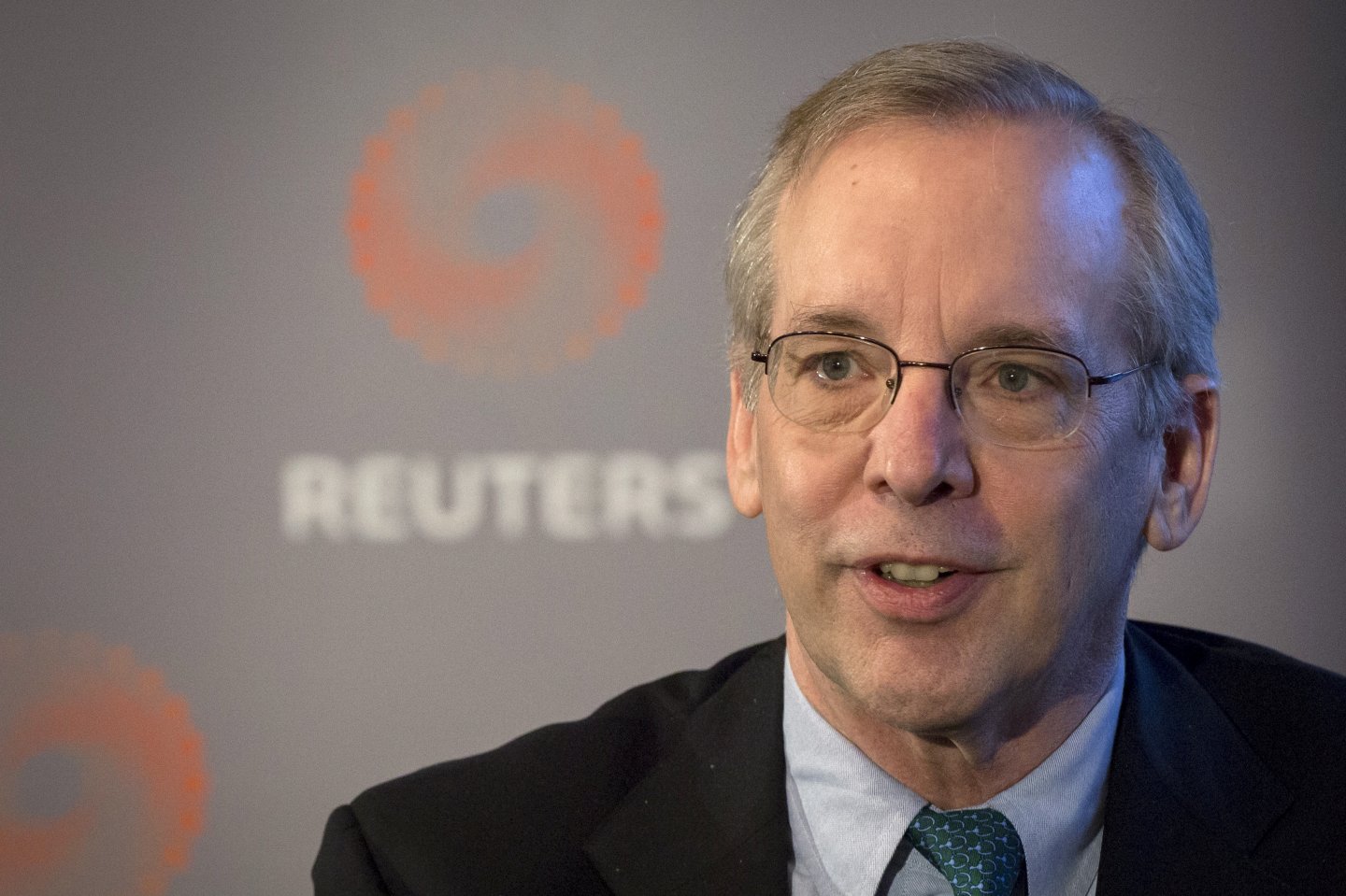 FILE PHOTO: New York Federal Reserve Bank President William Dudley speaks at a Thomson Reuters newsmaker event in New York