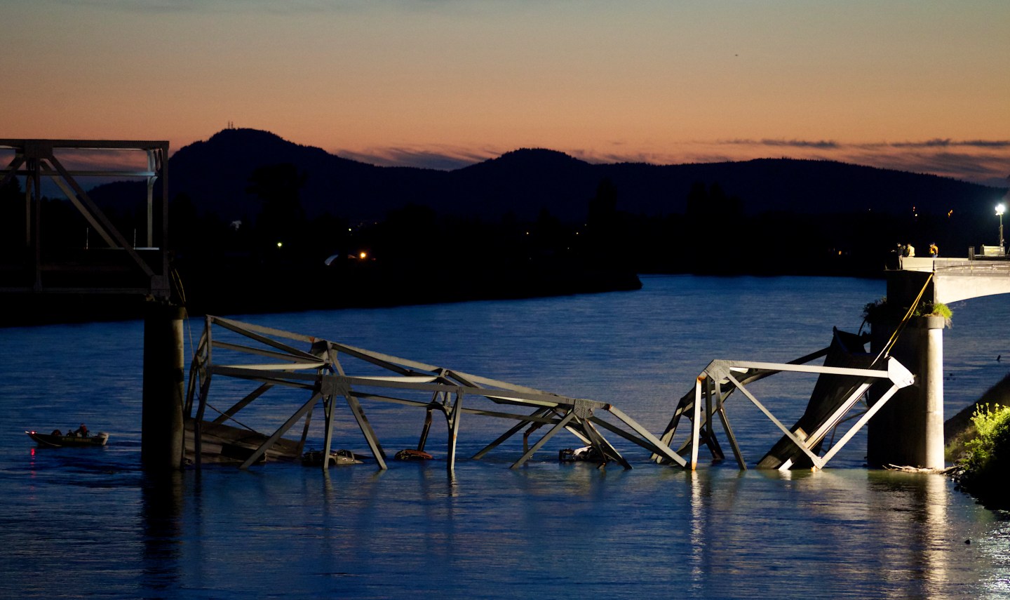 Interstate 5 bridge collapses over river in Washington State
