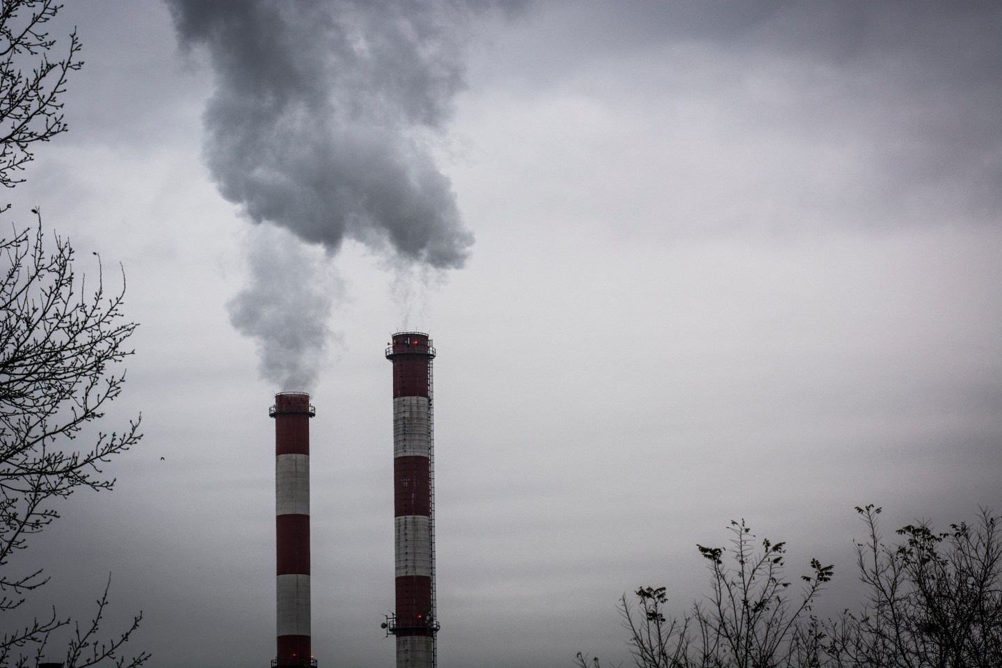 Power plant chimneys