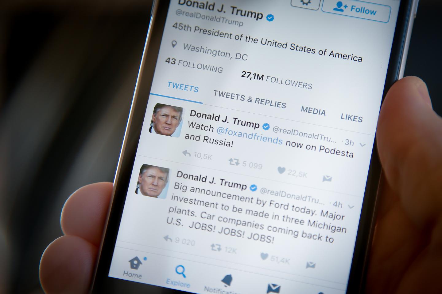 The Twitter app on digital devices
