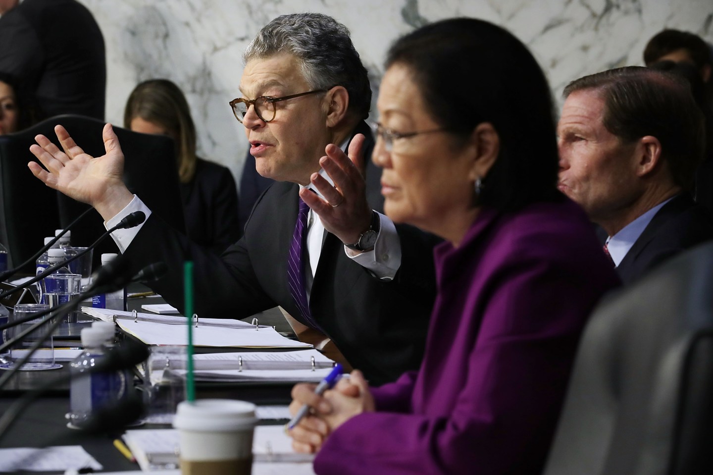 Senator Al Franken questions Facebook, Twitter, and Google in Congress