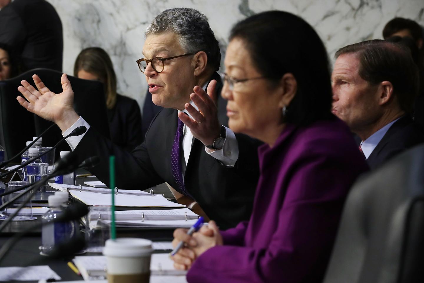 Senator Al Franken questions Facebook, Twitter, and Google in Congress