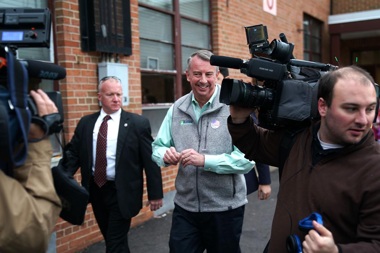 Republican Gubernatorial Candidate In Virginia Ed Gillespie Casts His Vote
