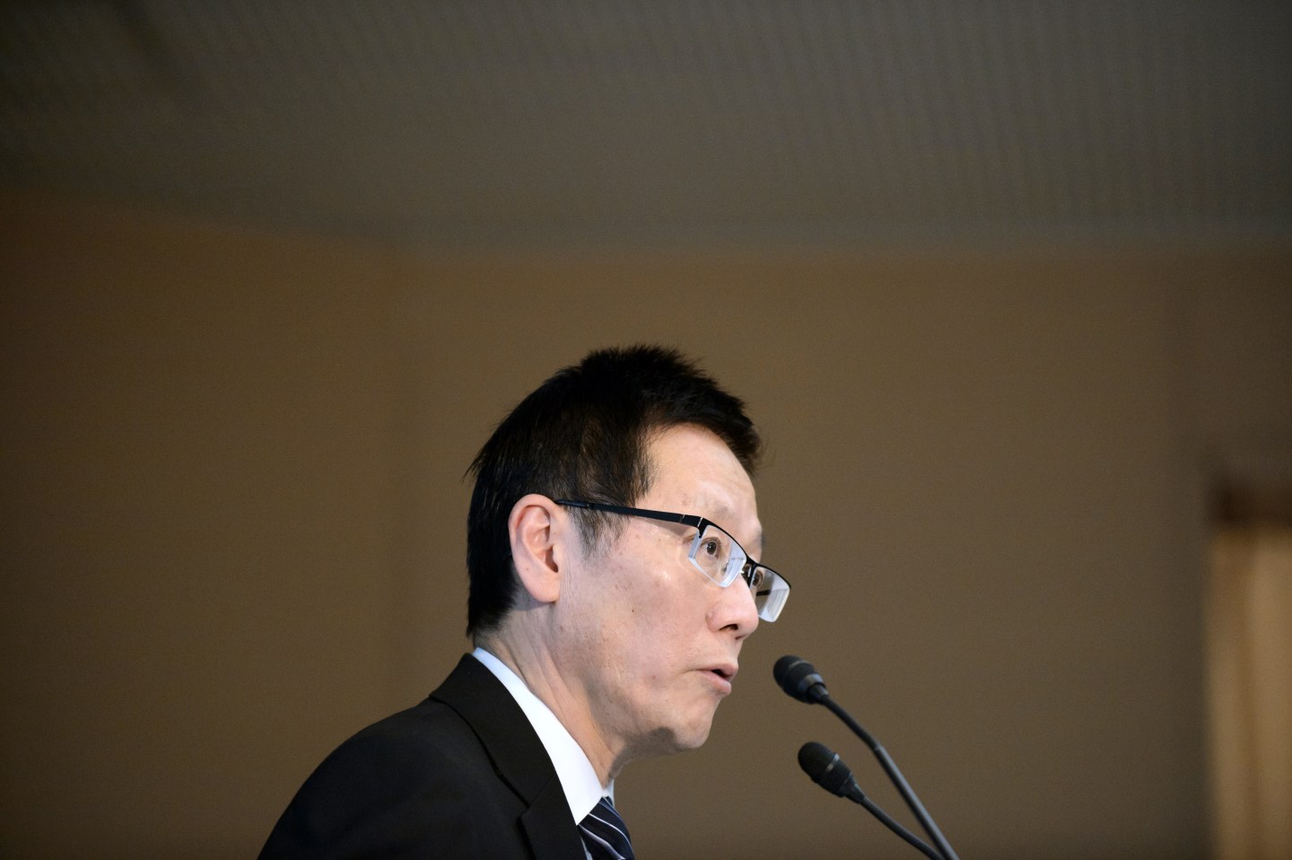 Toshiba Corp. CFO Masayoshi Hirata Presents Second-Quarter Earnings Figures