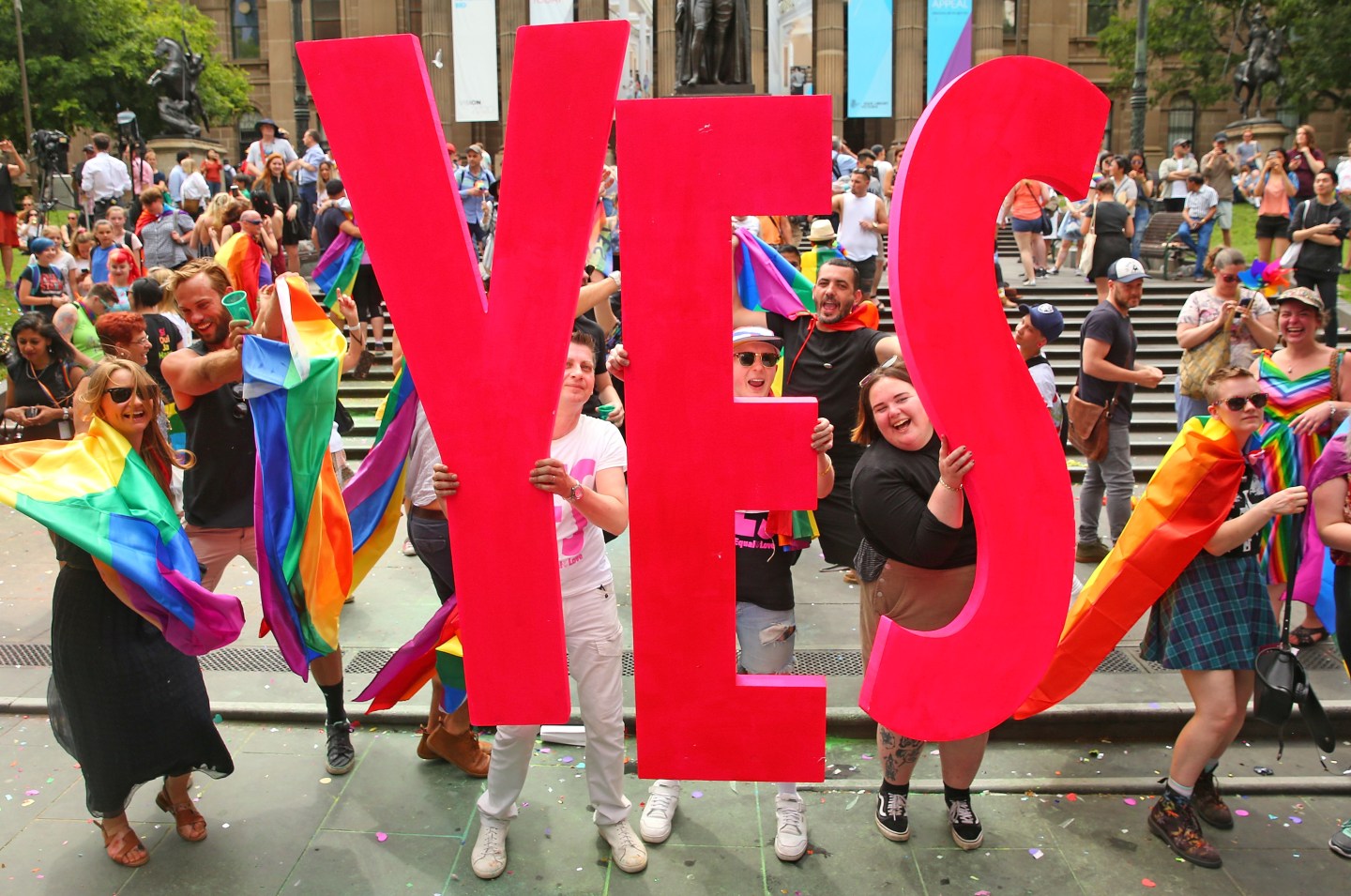 Australians Gather To Hear Result Of Marriage Equality Survey