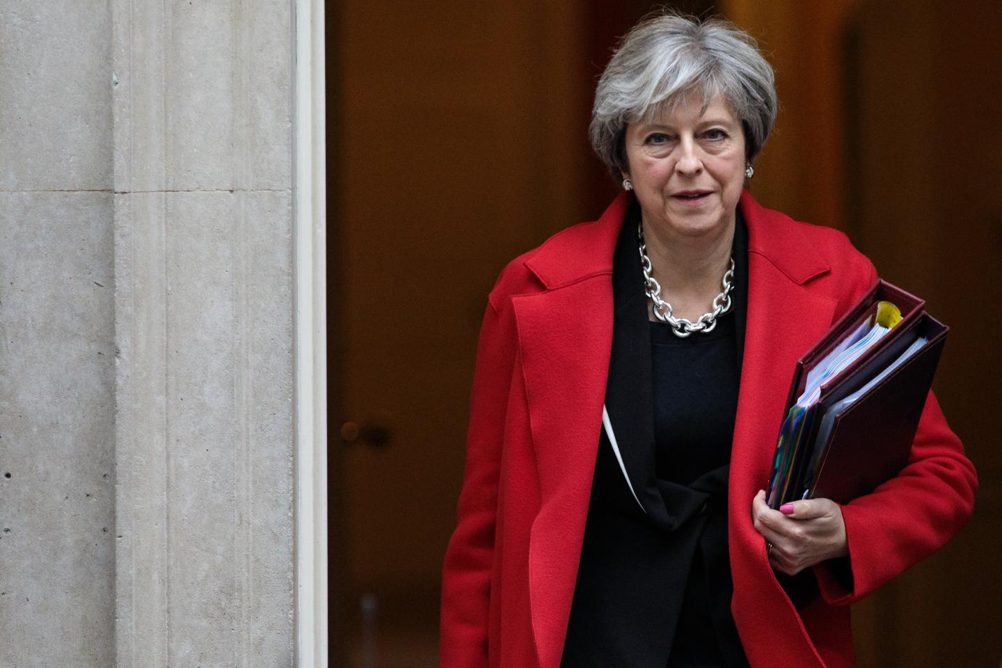 Theresa May Attends Prime Minister's Questions