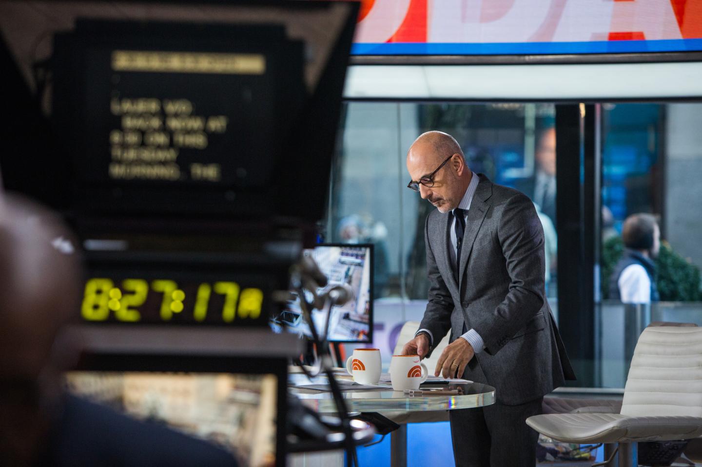 Matt Lauer on the Today show set