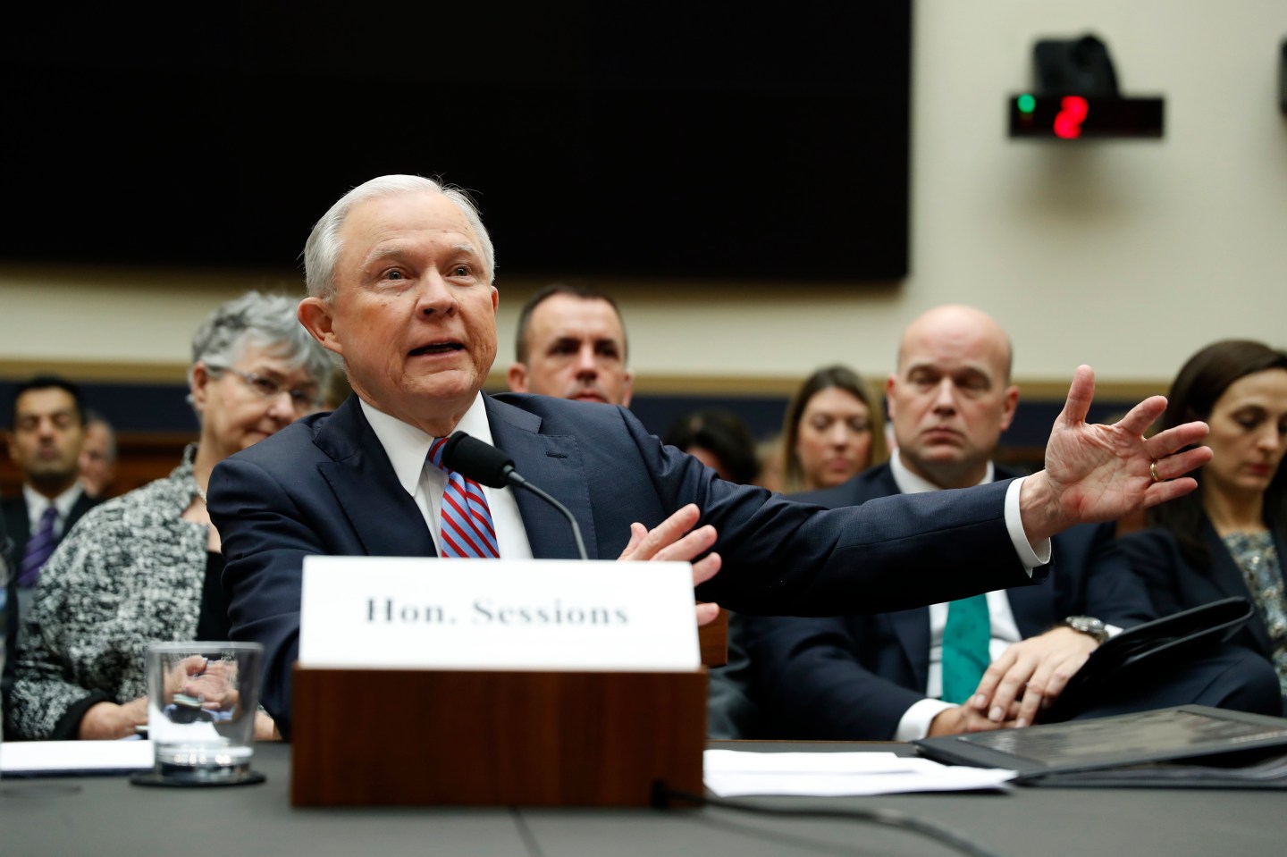 U.S. Attorney General Sessions testifies before a House Judiciary Committee oversight hearing on Capitol Hill in Washington