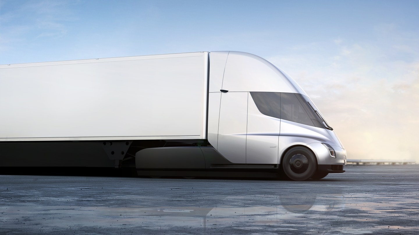Tesla CEO Elon Musk unveiled the Tesla Semi Truck Thursday, November 16, 2017.