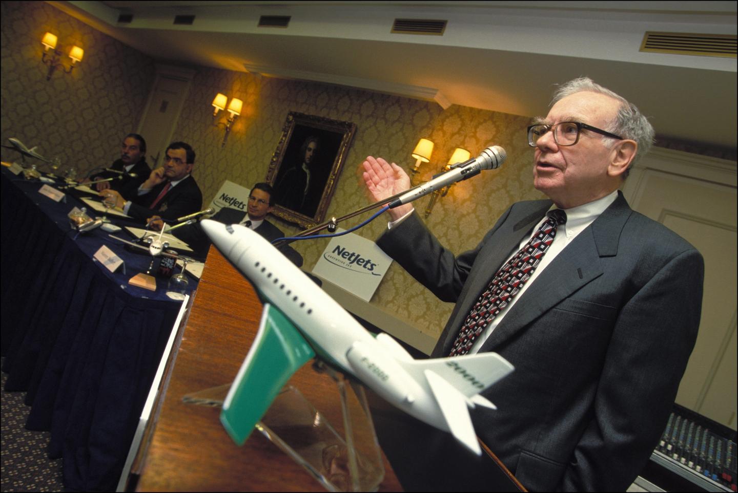 Financier Warren Buffet In Paris, France On April 14, 1999.