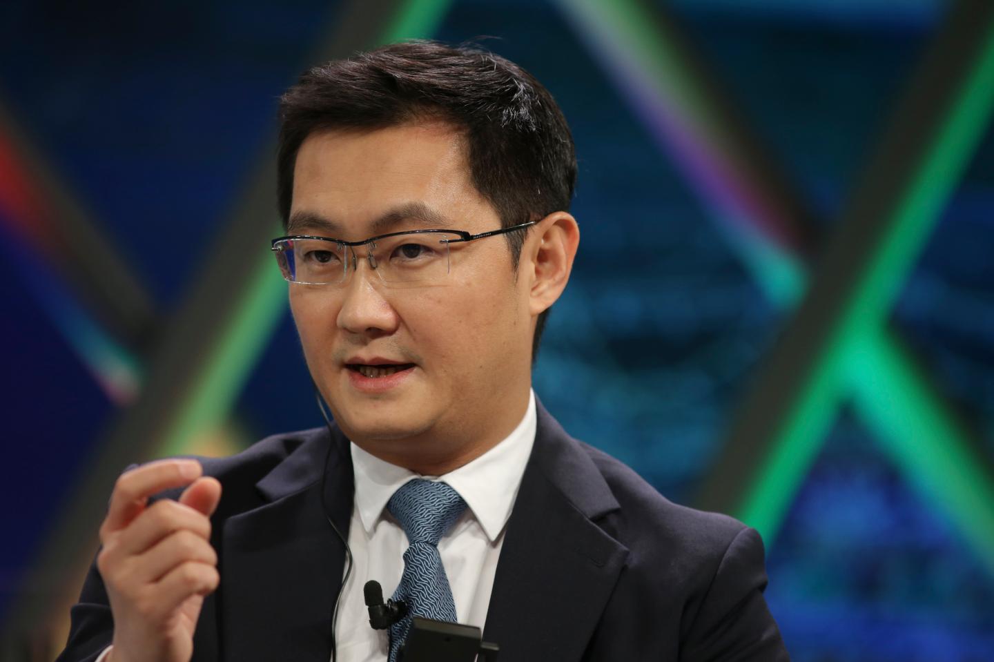 Tencent CEO and founder Pony Ma speaks at the Fortune Global Forum in Guangzhou, China.