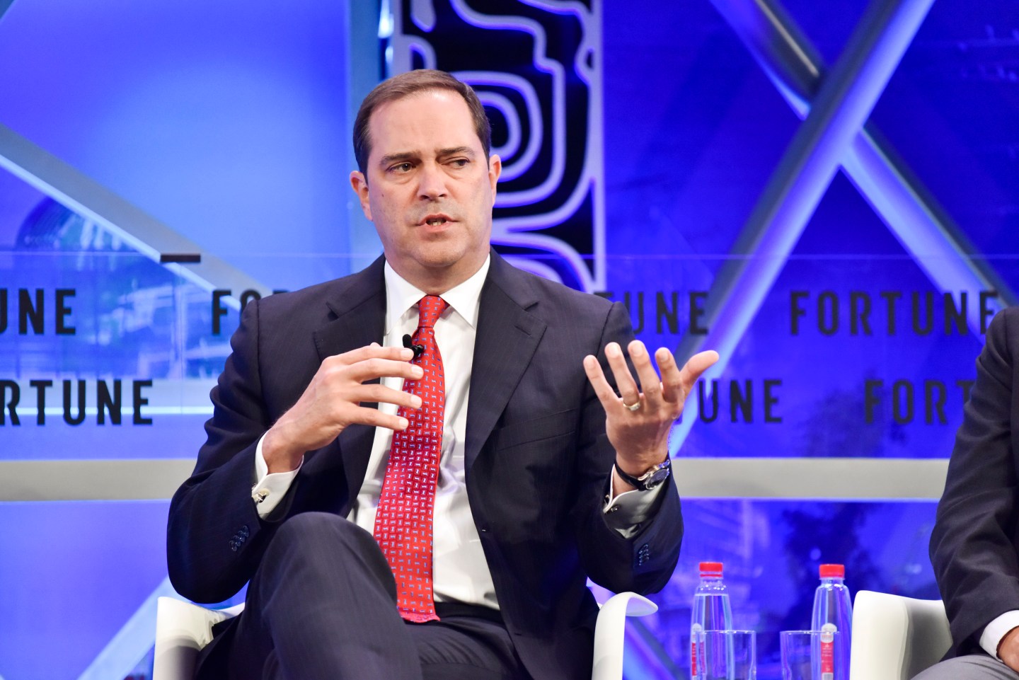 Chuck Robbins, CEO of Cisco Systems, appears at the Fortune Global Forum 2017 in Guangzhou, China.