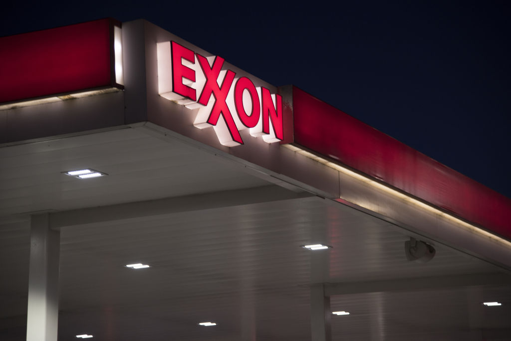 An Exxon Mobil Corp. Gas Station Ahead Of Earning