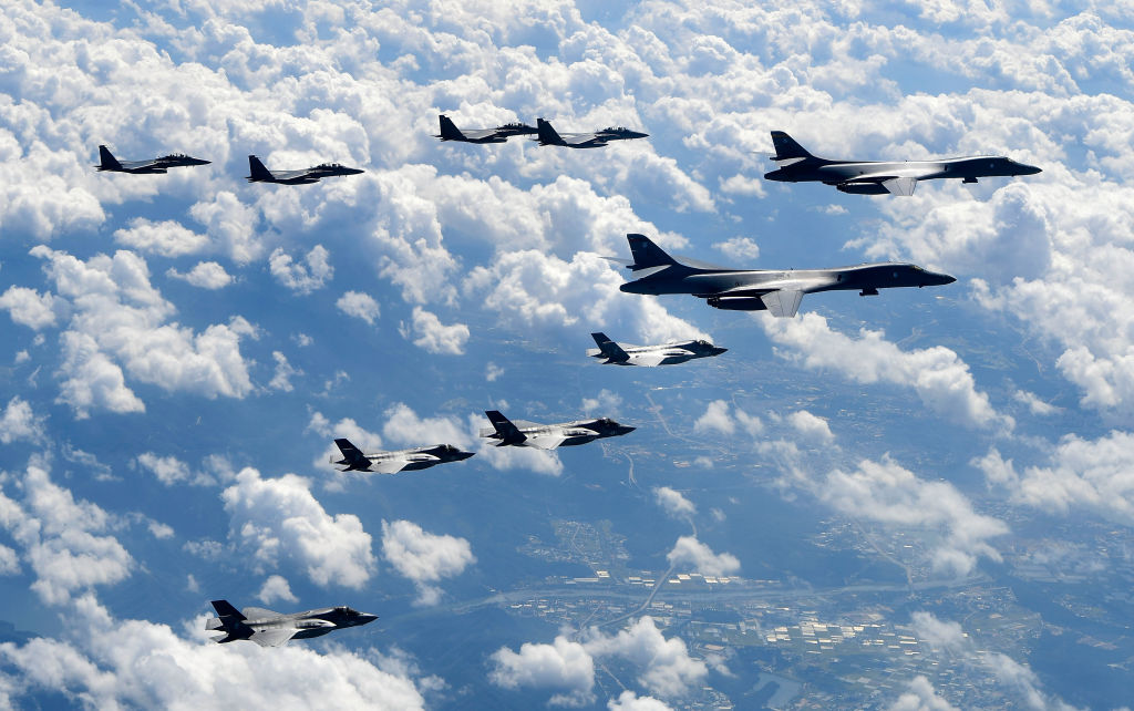 US Bombers Fly Near Military Demarcation Line Between Two Koreas