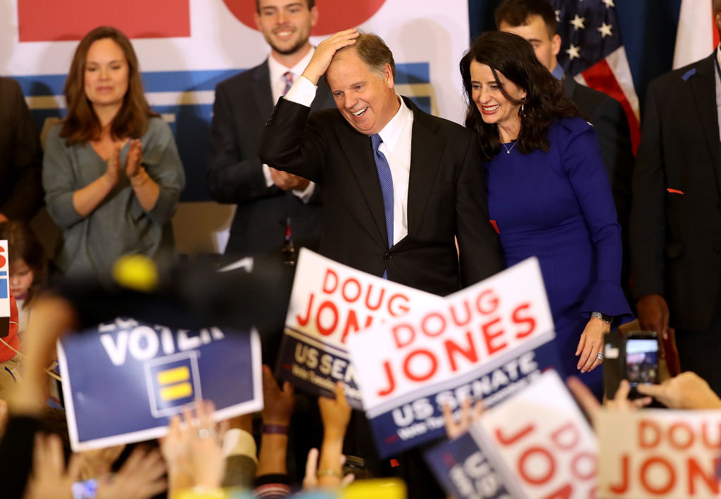 Democratic Senate Candidate Doug Jones Holds Election Night Watch Party In Birmingham