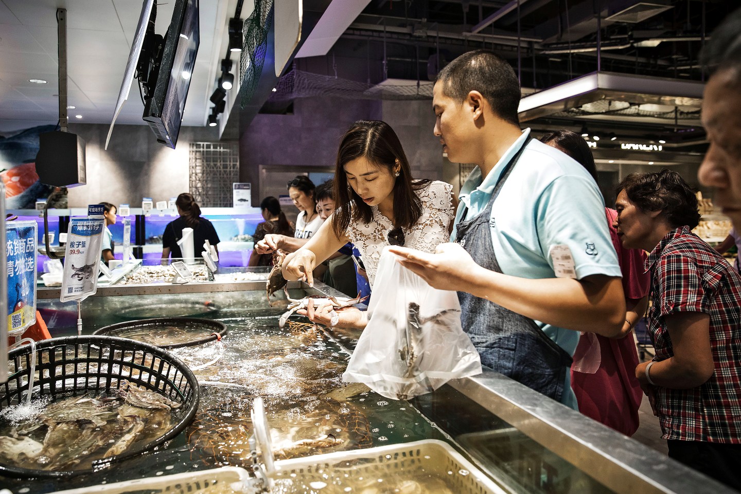 Inside an Alibaba Group Holding Ltd. Hema Store