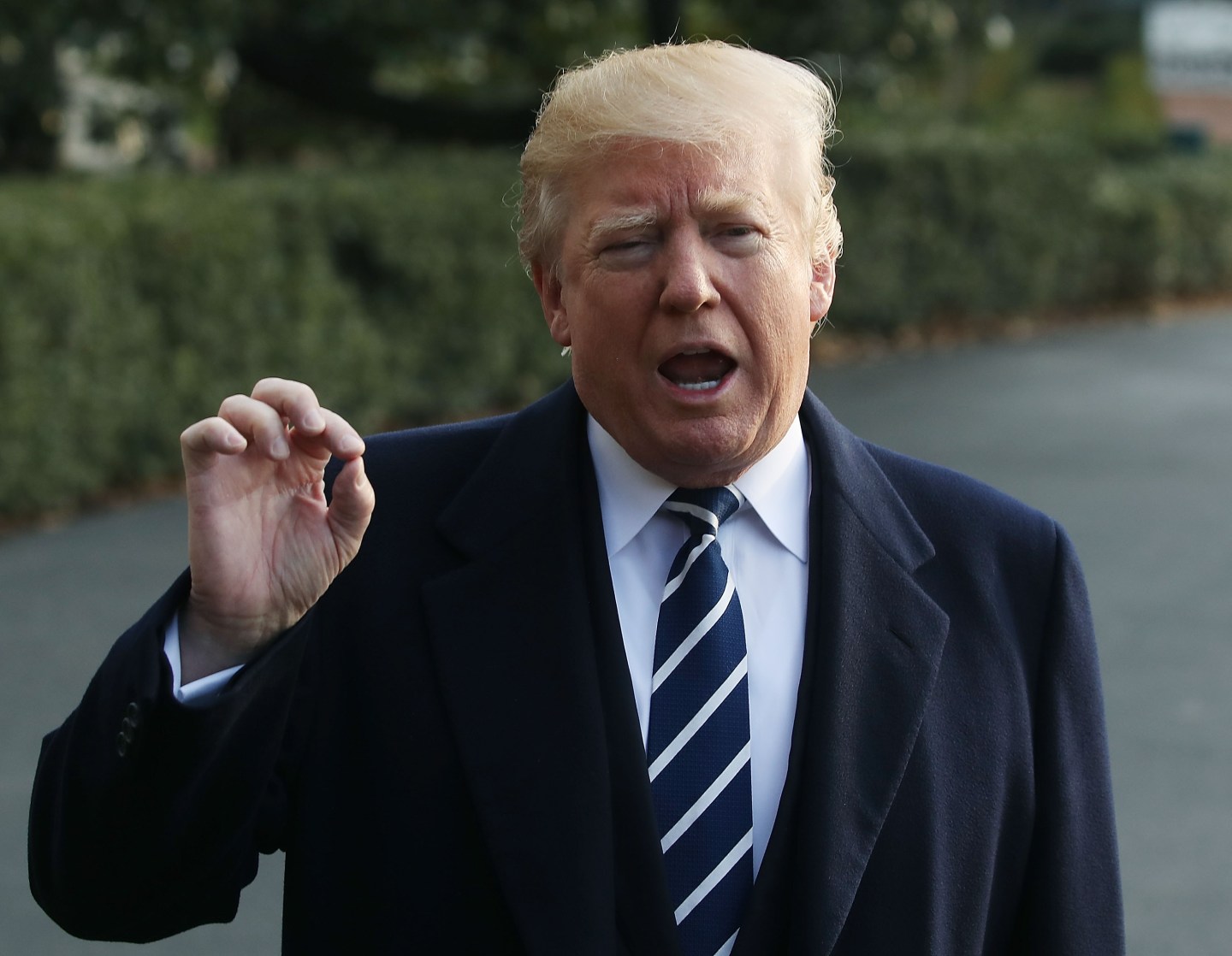 President Trump Departs The White House En Route To New York City
