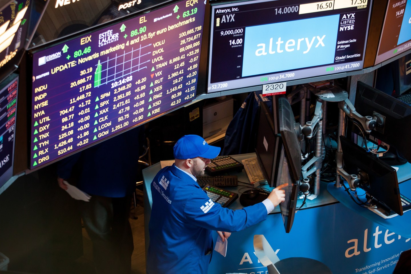Trading On The Floor Of The NYSE As U.S. Stocks, Bonds Rise As Health Bill Captivates