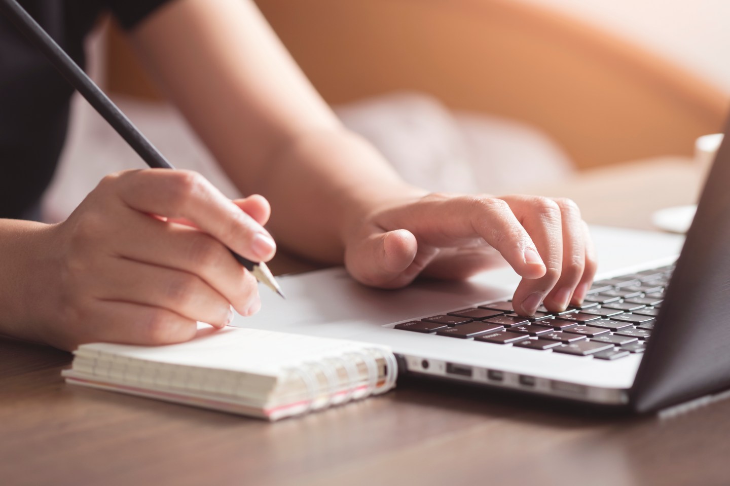 Business woman working on desk