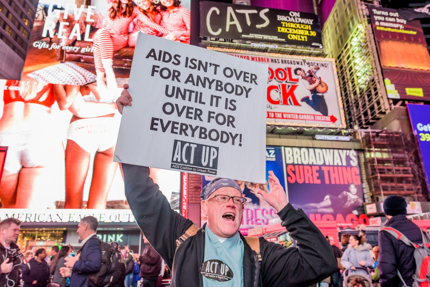 ACT UP New York took to the streets in outrage to draw