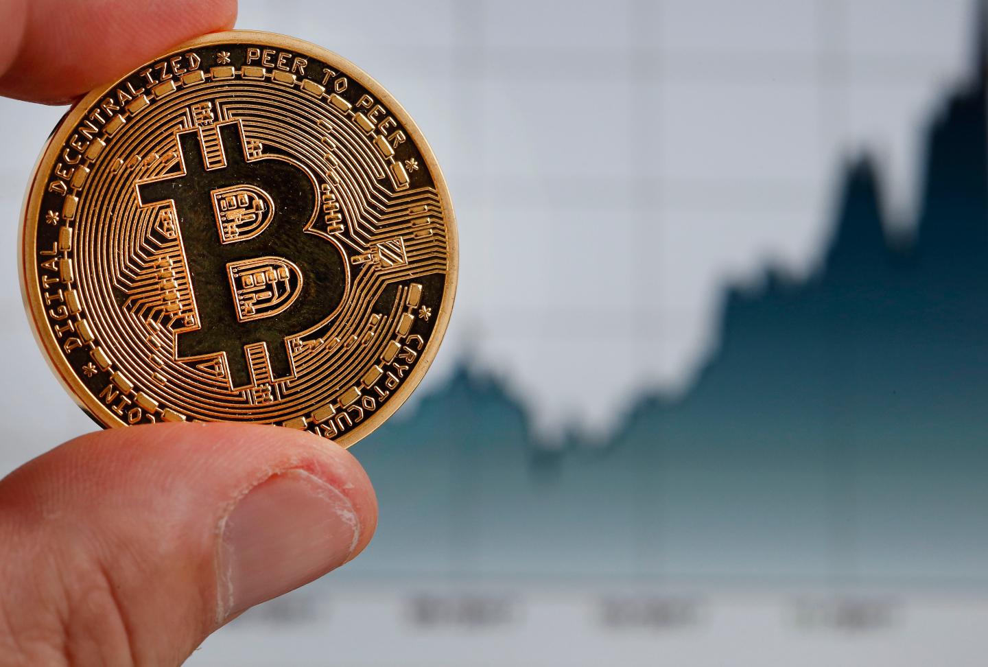 Visual Representation Of The Digital Cryptocurrency, Bitcoin in Paris