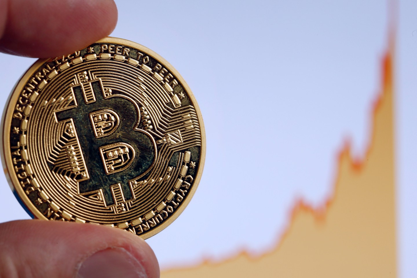 Visual Representation Of The Digital Cryptocurrency, Bitcoin in Paris