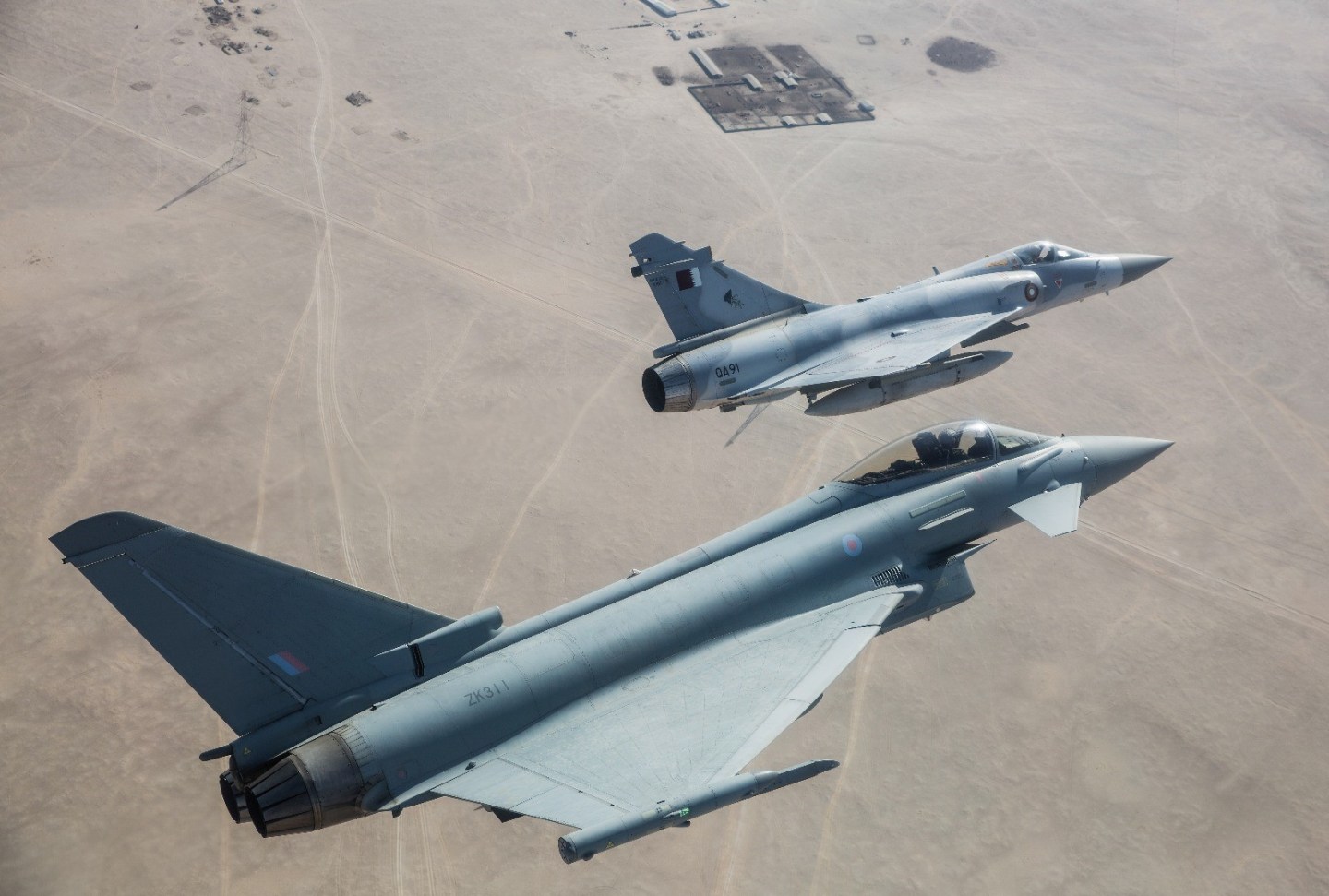 Joint UK-Qatar air forces exercise in Doha