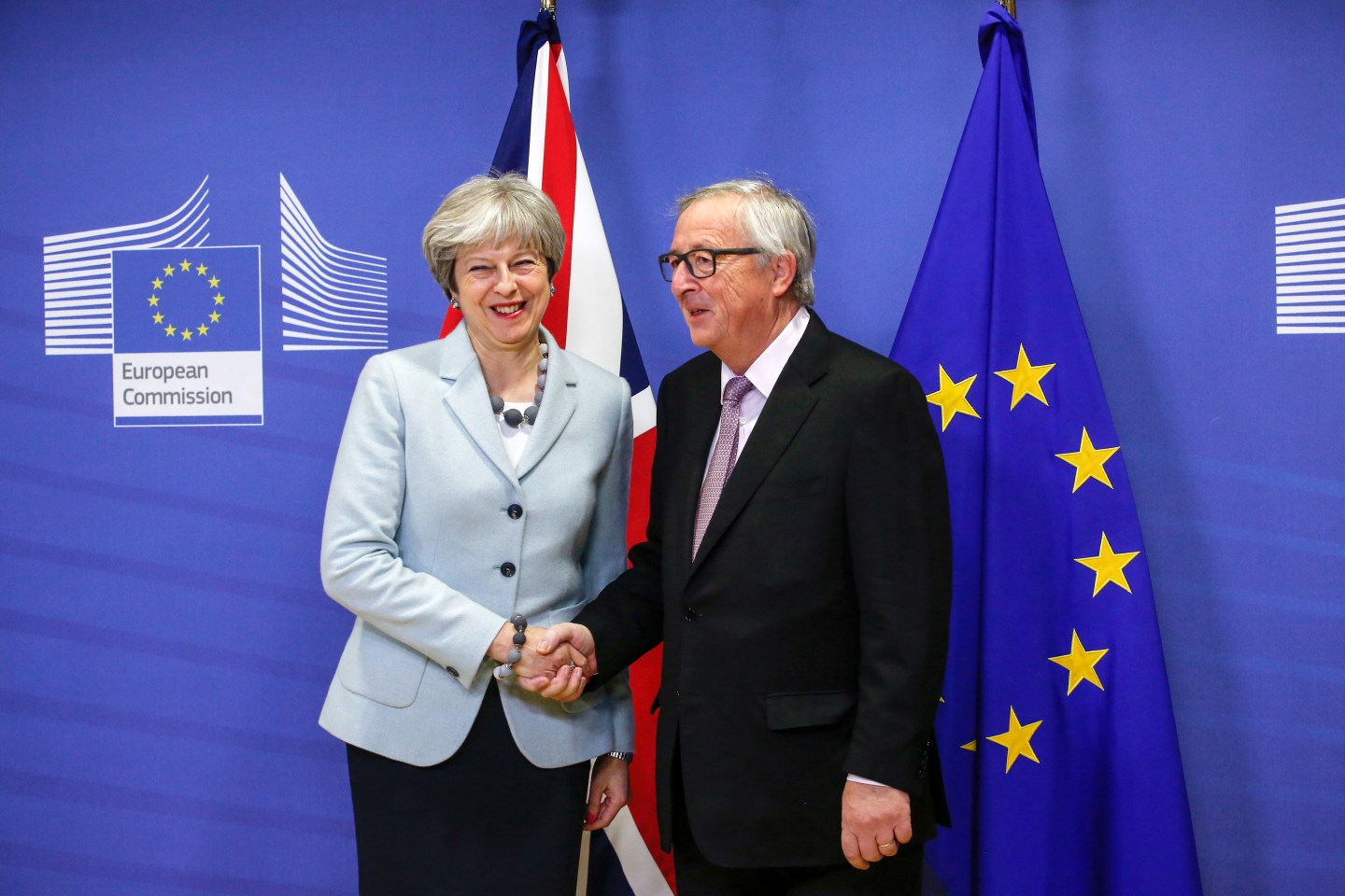 U.K. Prime Minister Theresa May Meets With EU Commission President Jean-Claude Juncker as Deal Expected