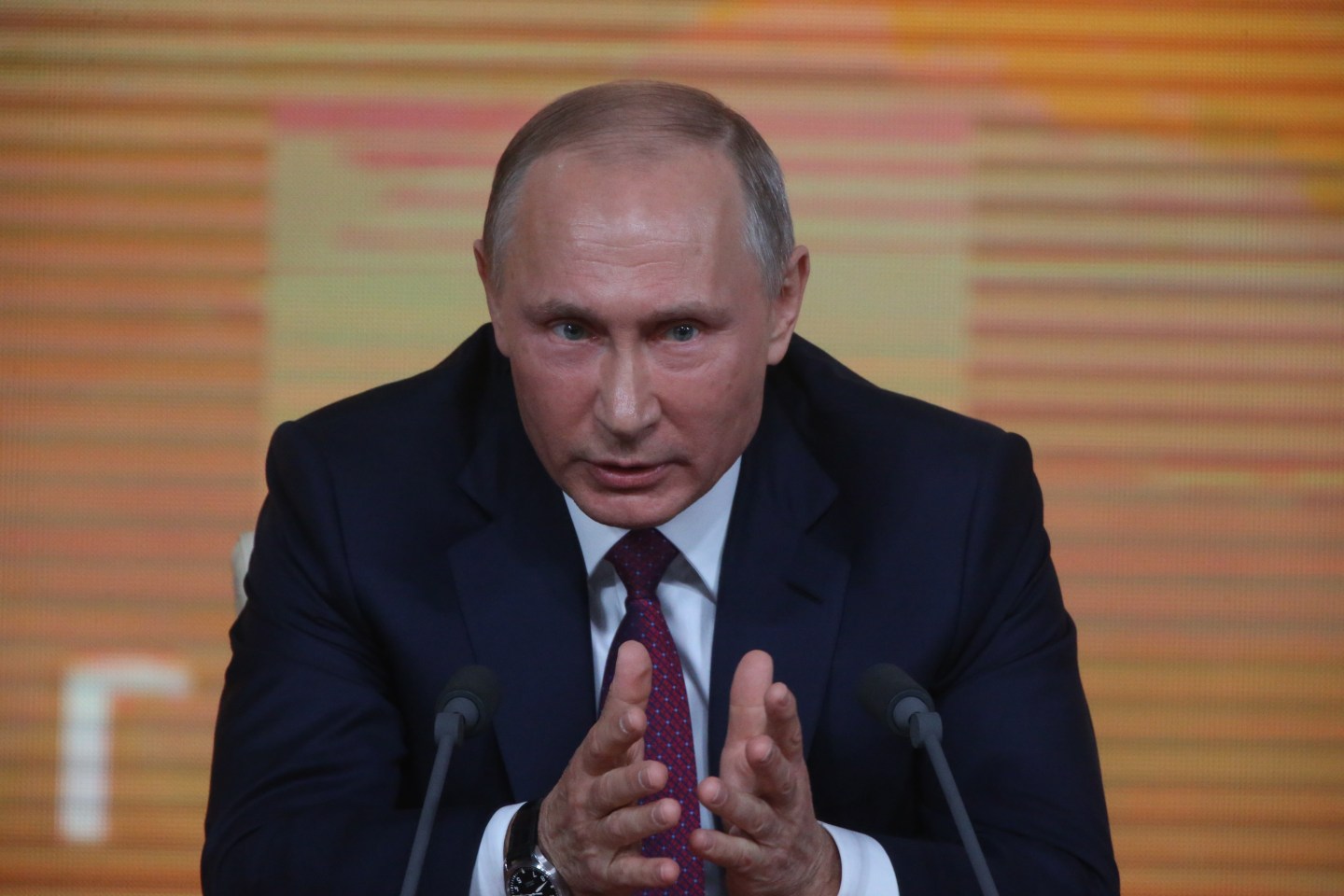 Russian President Vladimir Putin Holds Annual Press Conference