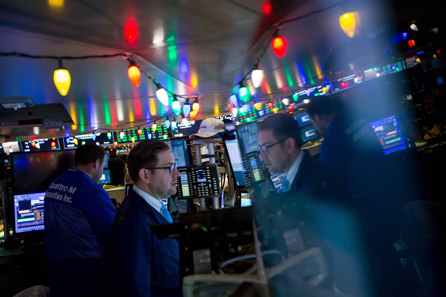 Trading On The Floor Of The NYSE As U.S. Stocks Rise, Dollar Steady Amid Tax Debate