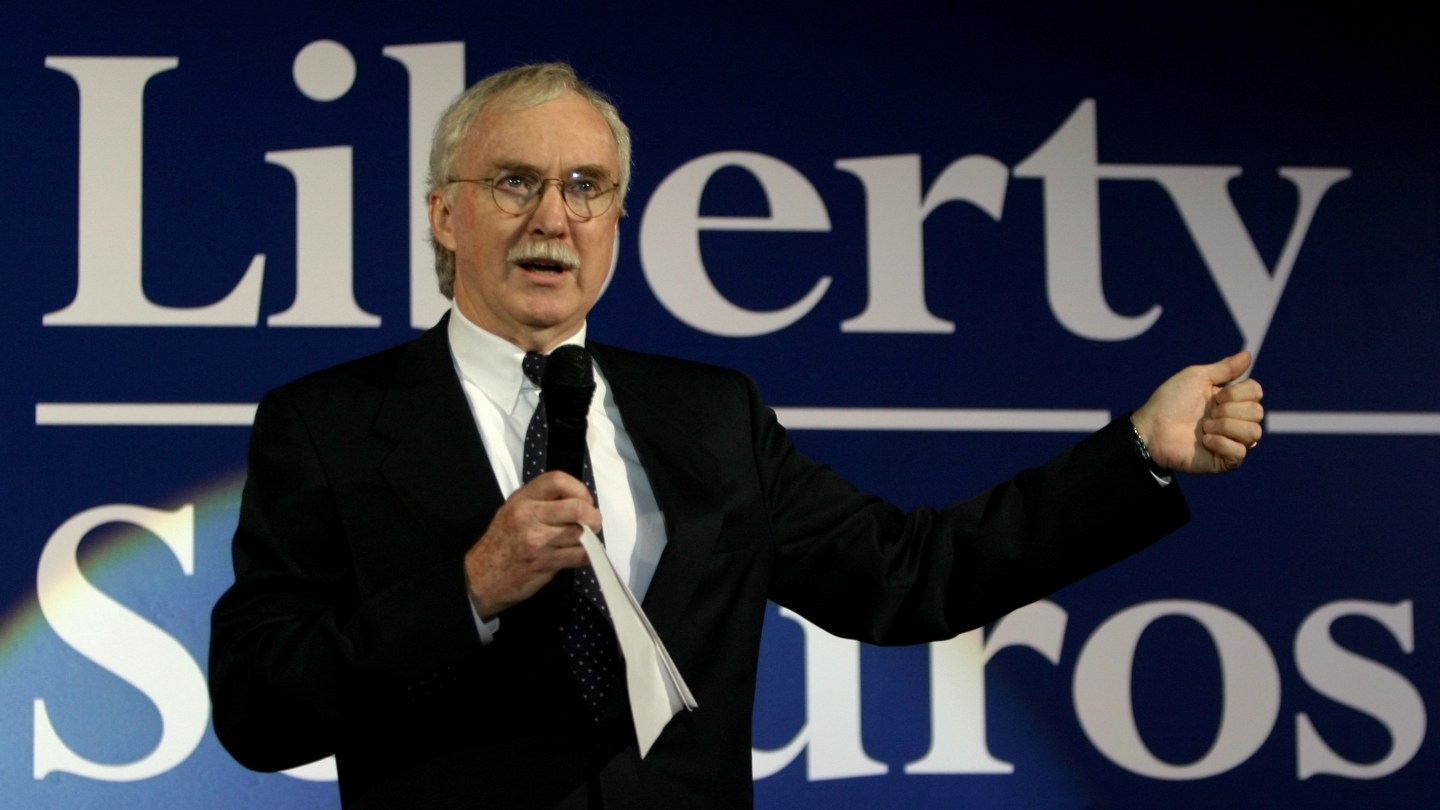U.S. INSURANCE COMPANY LIBERY TAX SERVICE INC. CEO HEWITT GESTURES DURING CEREMONY IN MADRID.
