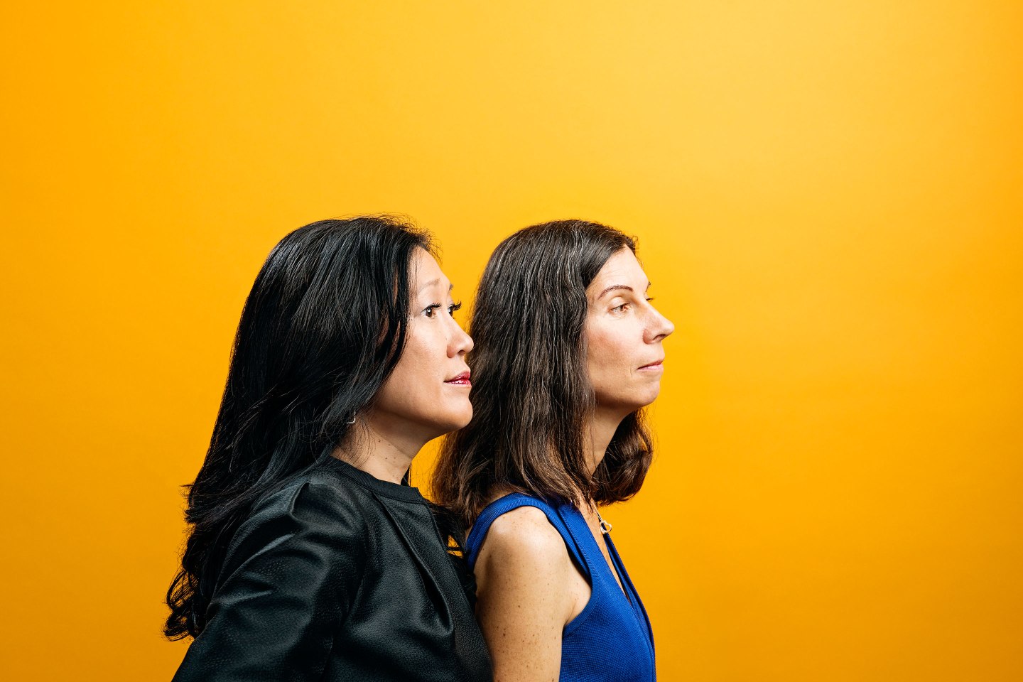 Aspect Ventures cofounders Theresia Gouw (left) and Jennifer Fonstad run the rare gender-balanced VC firm.