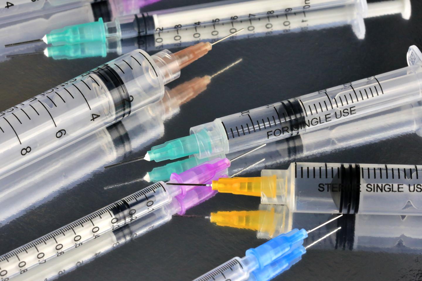 Variety of medical Syringes with Hypodermic needles