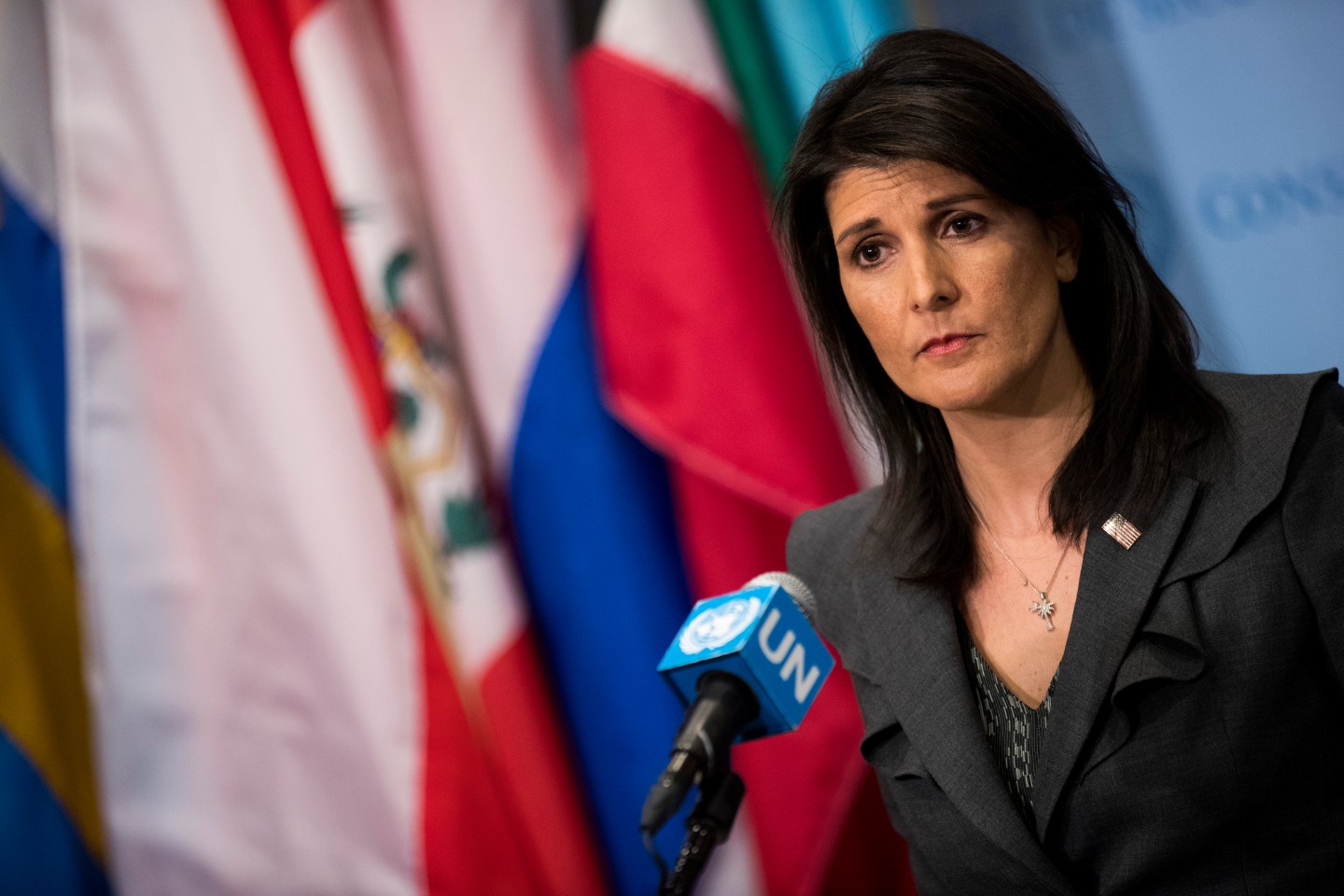 UN Ambassador Nikki Haley Addresses Press On Protests In Iran And U.S. Relations With Pakistan