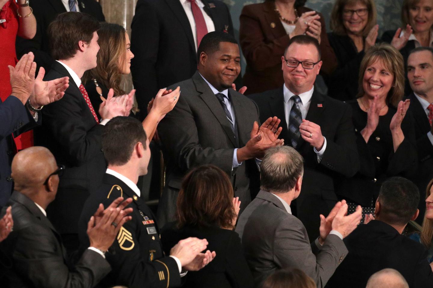 President Trump Addresses The Nation In His First State Of The Union Address To Joint Session Of Congress