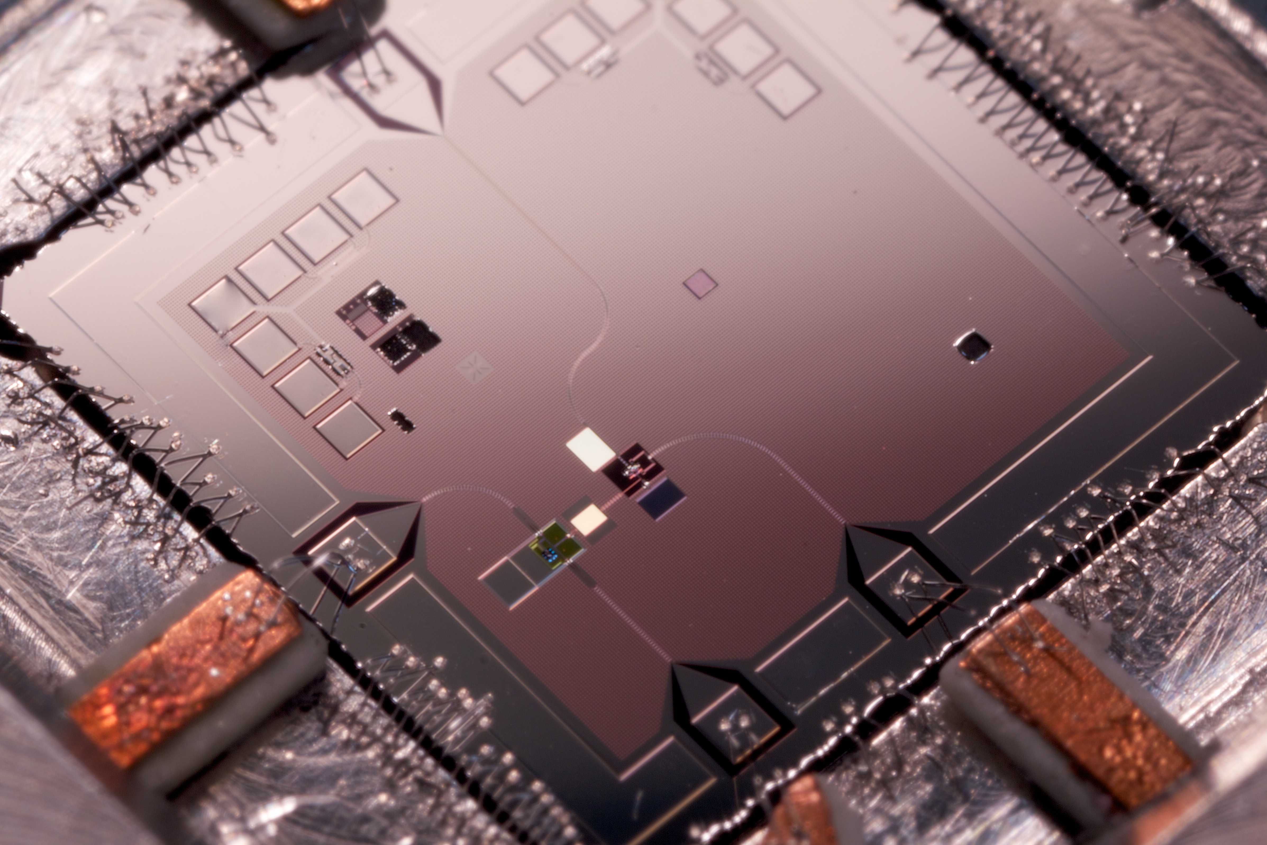 A close-up photo of a quantum machine.