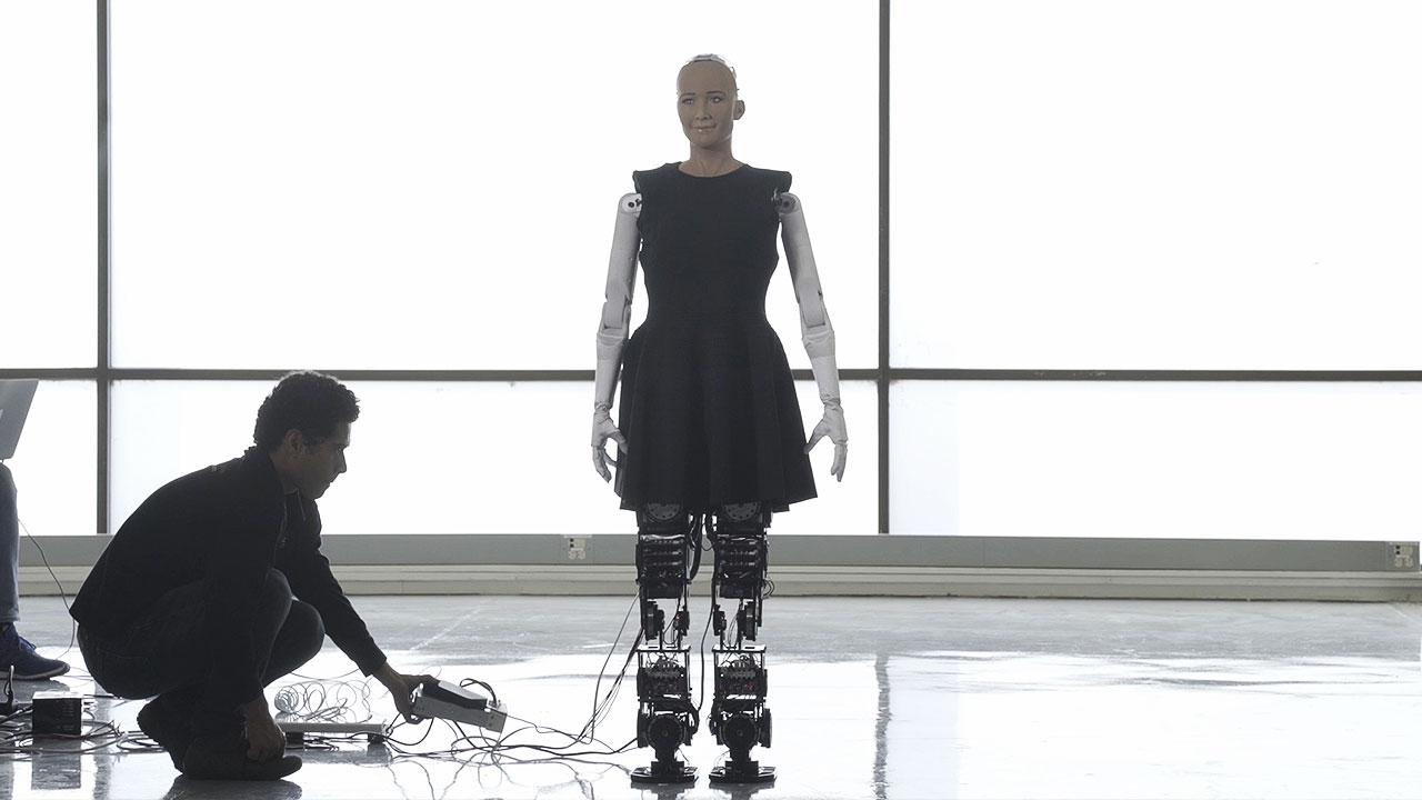 Sophia the Citizen Robot Is Learning to Walk