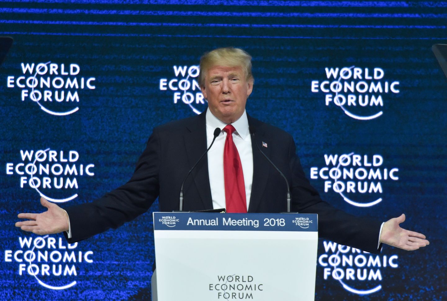 President Donald Trump at Davos
