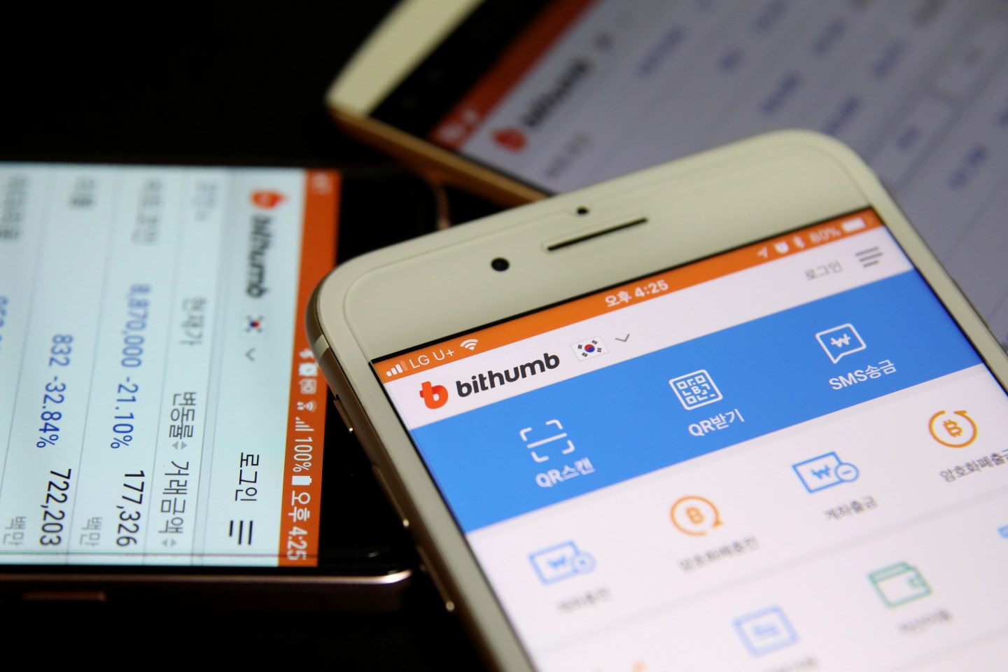 Bithumb App as Prices For The Cryptocurrency Are Falling