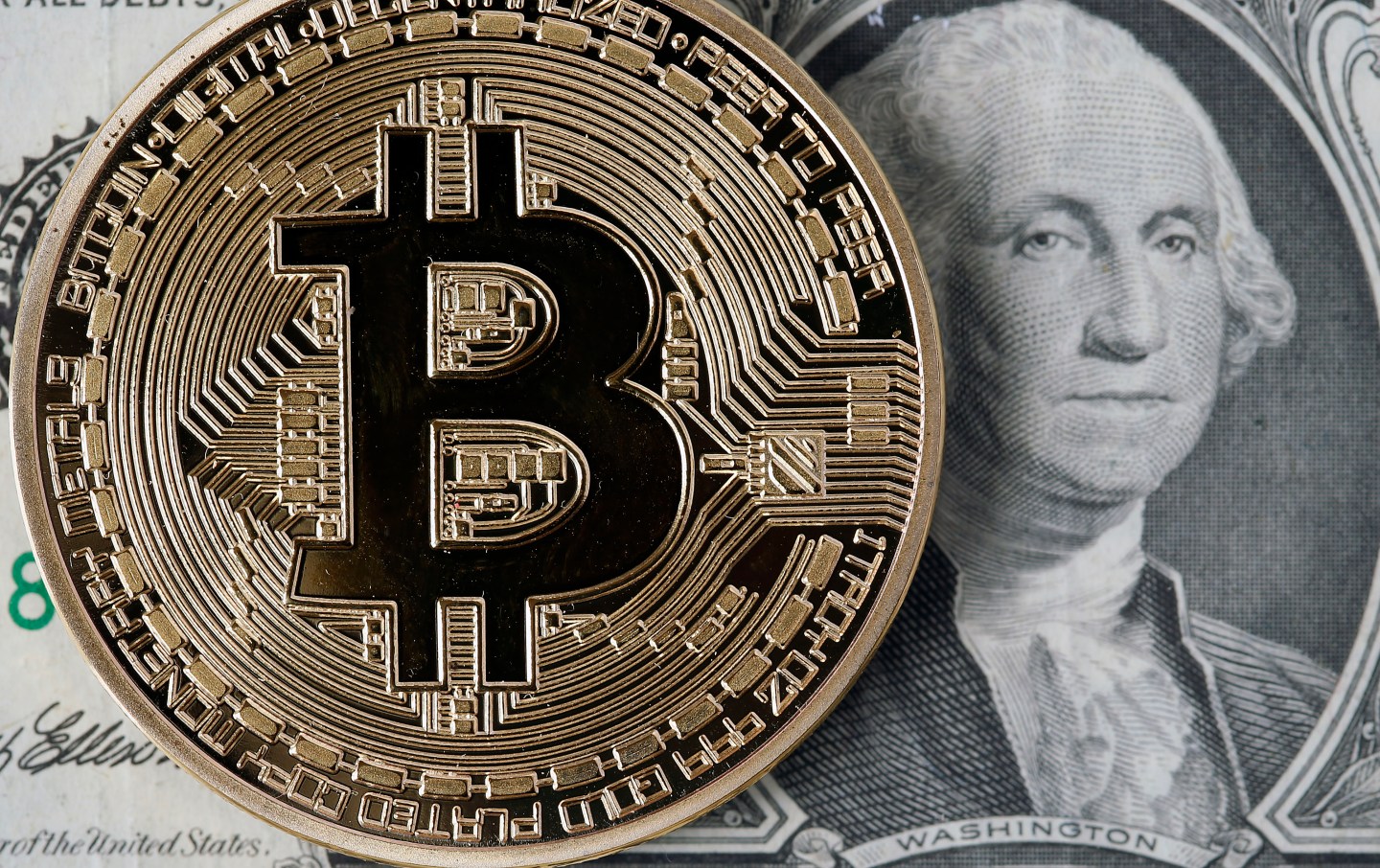 Bitcoin Cryptocurrency Value Goes Down : Illustration