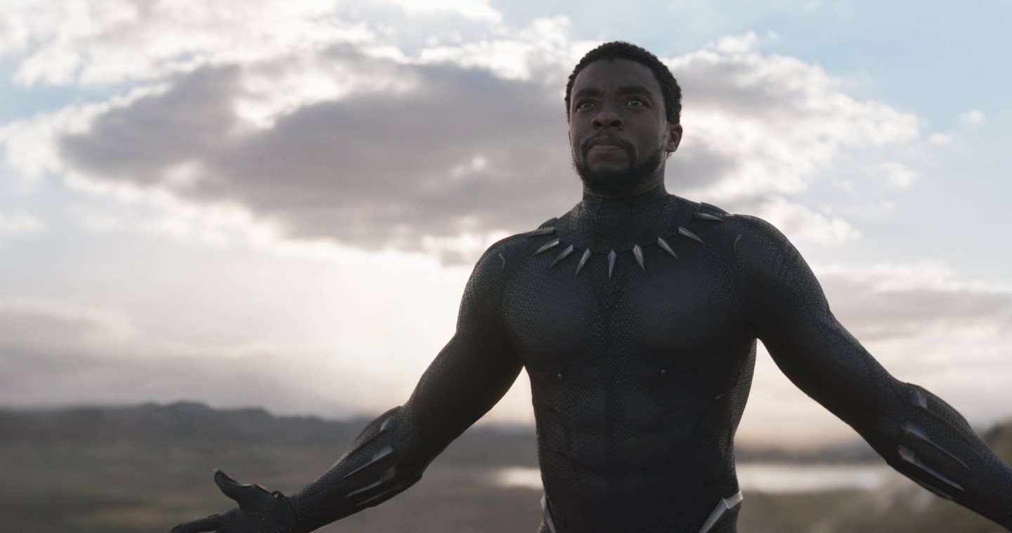 Chadwick Boseman as Black Panther/T'Challa in the new film from Marvel Studios.