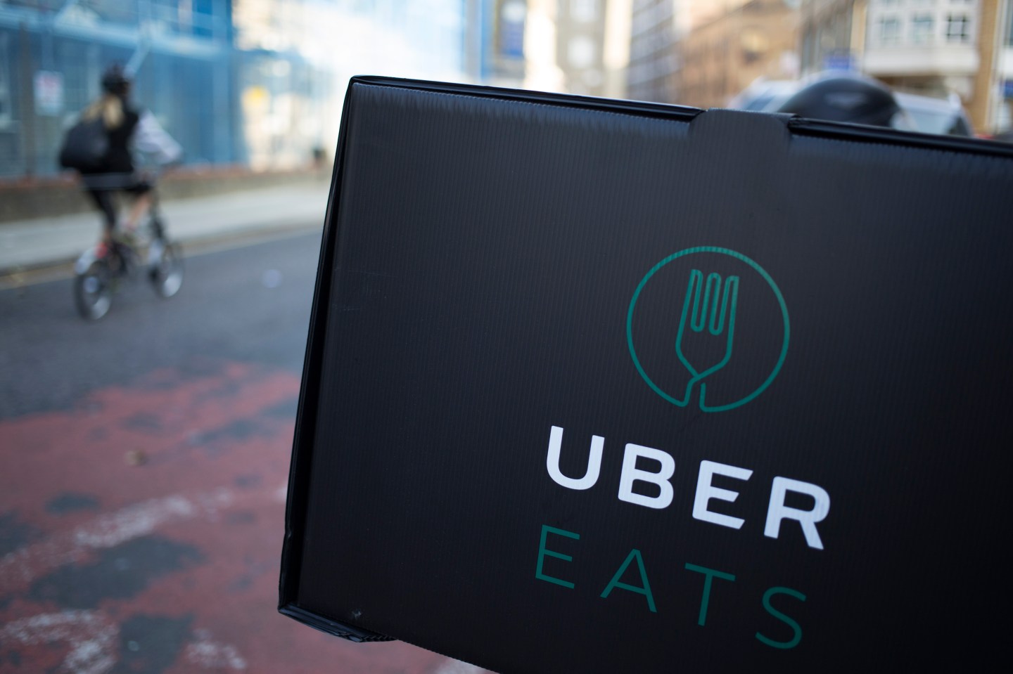 Uber Eats Delivery Bike Box In London