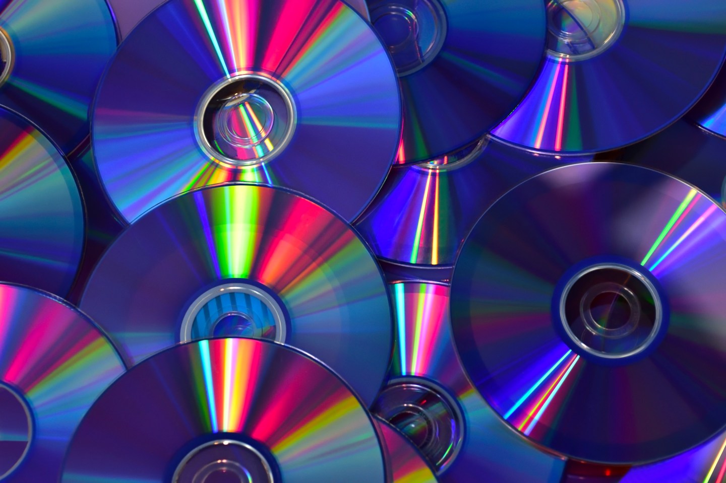 CDs Stacked Colorful