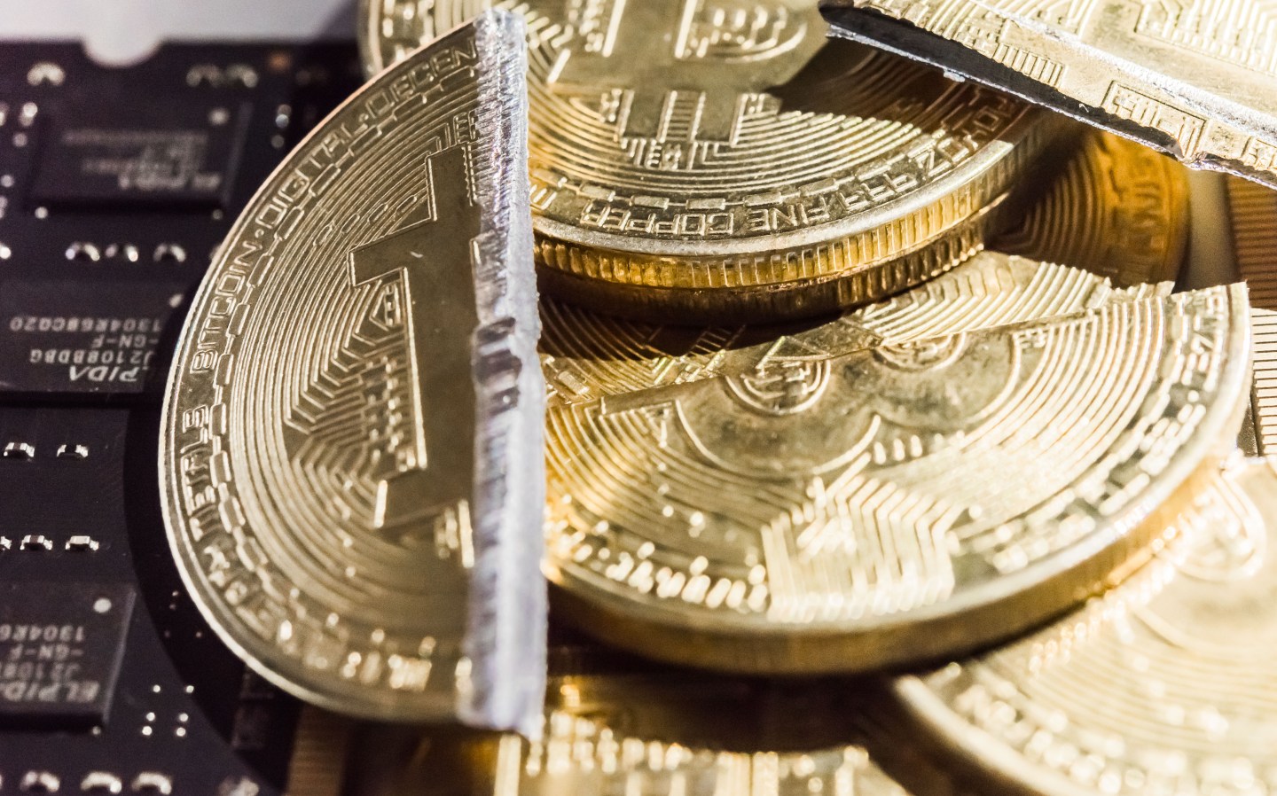 A visual representation of the digital Cryptocurrency, Bitcoin