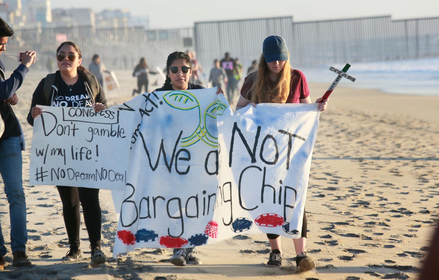 Activists and Immigrants Rally On U.S.-Mexico Border in San Diego Demanding Passage of Dream Act