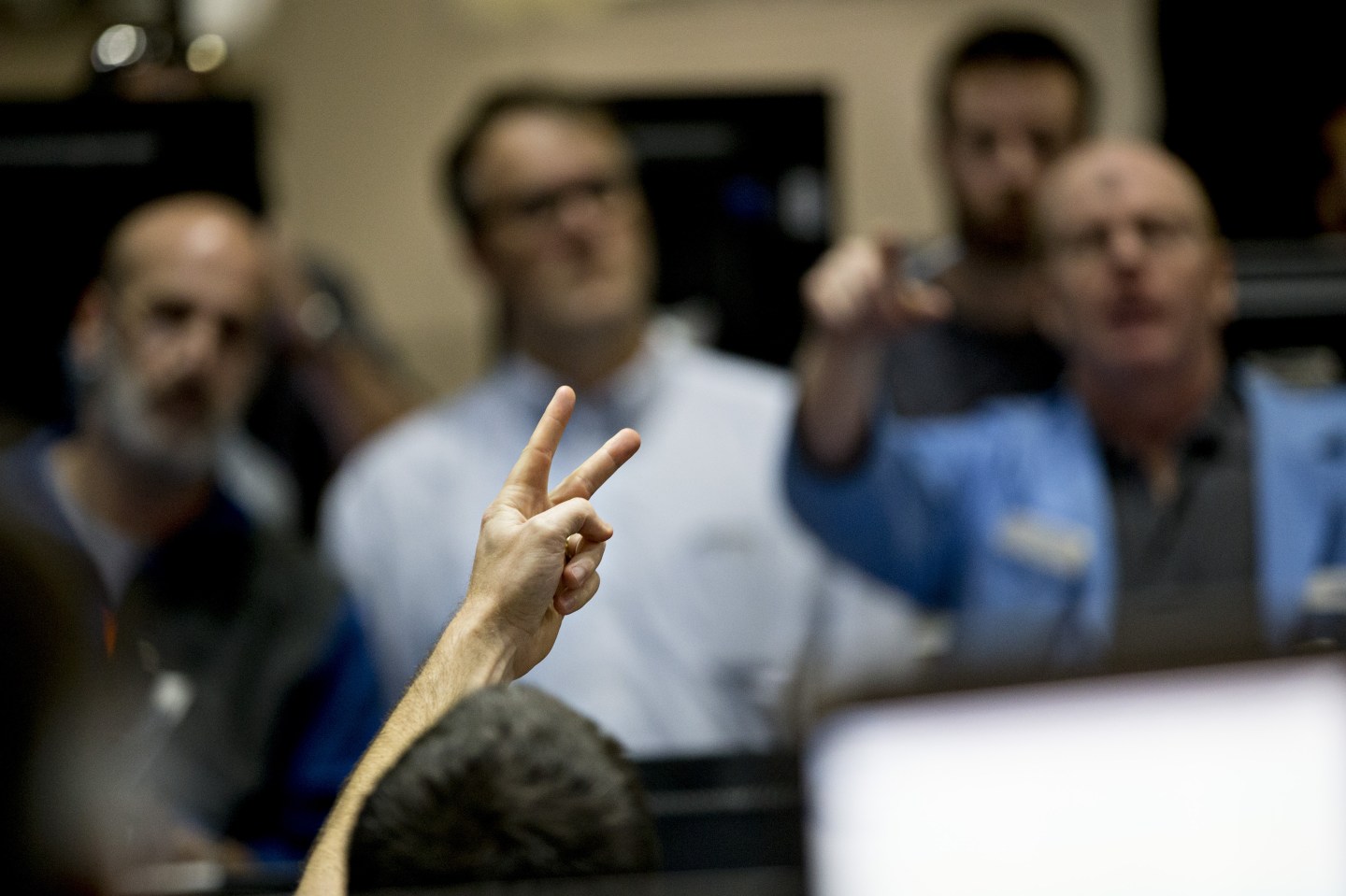 Trading In The Volatility Index Pit At The Cboe As VIX Index Tumbles