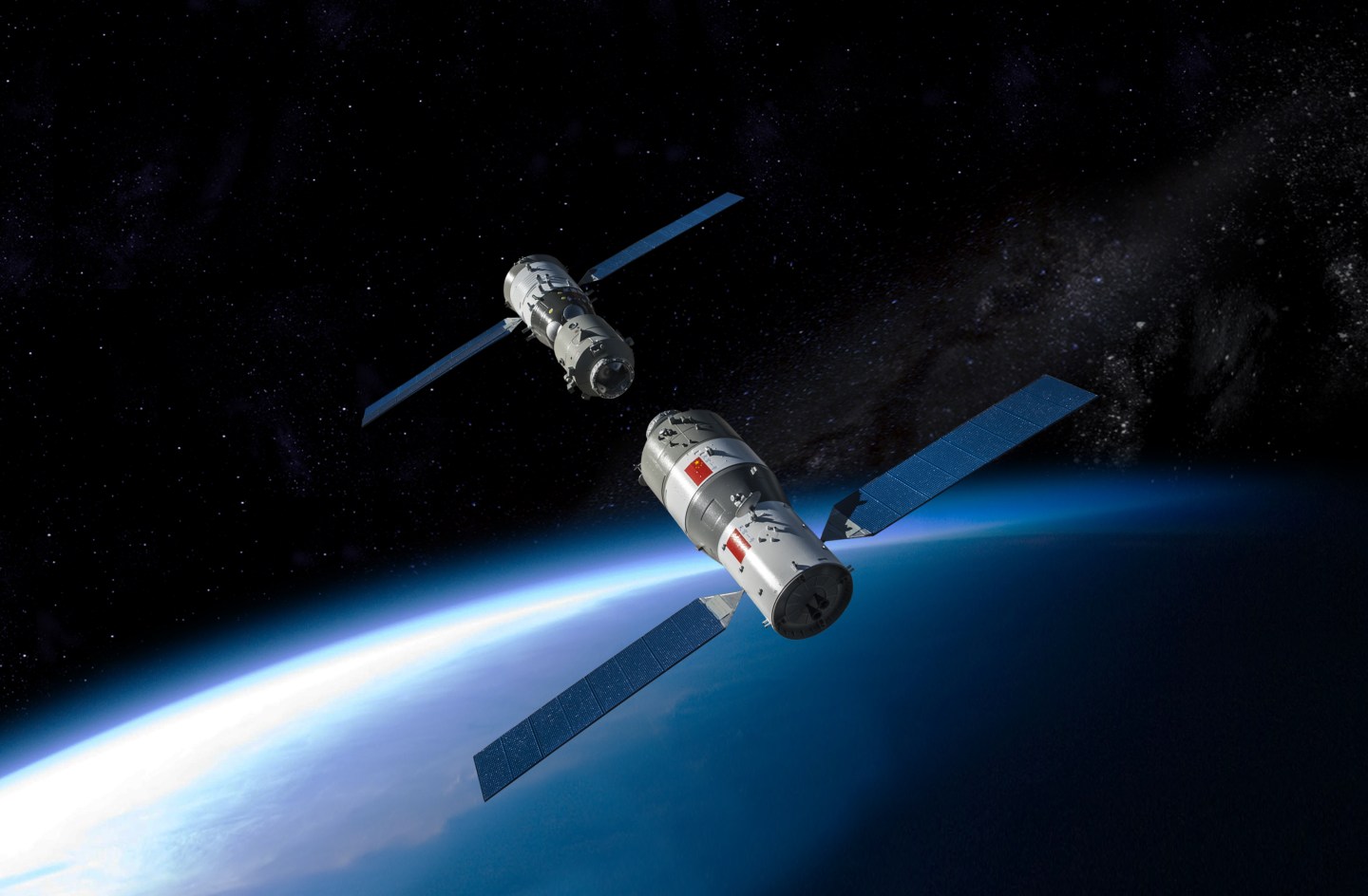 Chinese spacecraft docking and space station